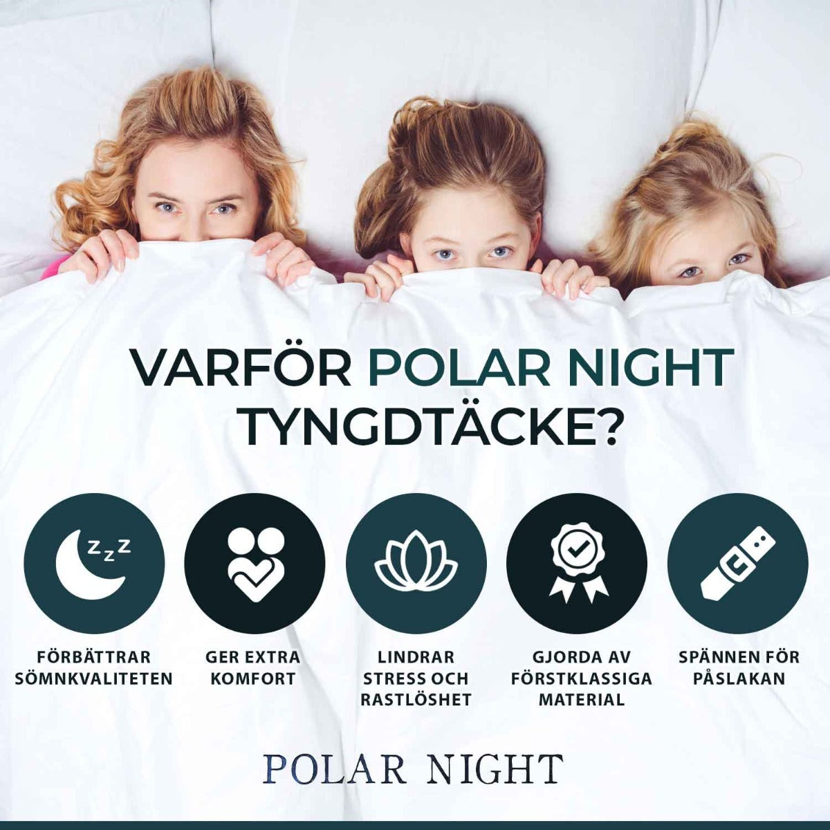 
              Polar Night Weighted Blanket 5-13kg, 150x200cm (cotton)