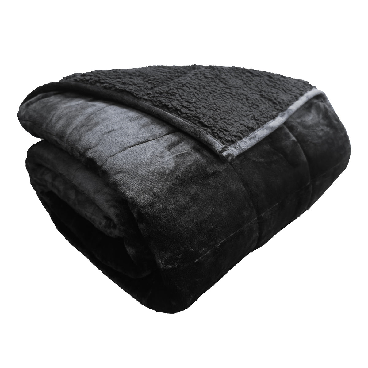 Polar Night Weighted Blanket 135x200cm Sherpa Black